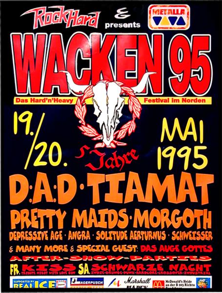 Get your very own unique piece of w:o:a history and. Wacken Open Air: 28 Years, 28 Lineup Posters - Festicket ...