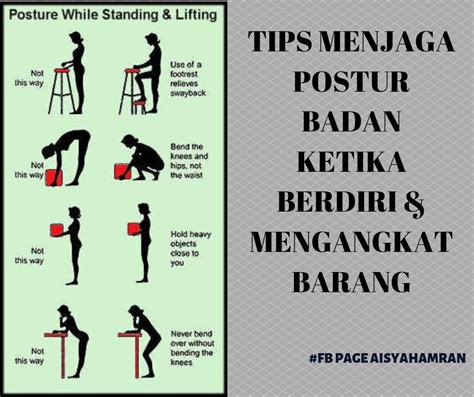 A) lutut bengkok b) kedudukan bahu tidak lurus dengan kaki c) perut tidak tegak d) kedudukan bahu apakah amalan postur berjalan yang betul? Postur Badan Yang Betul Ketika Berdiri