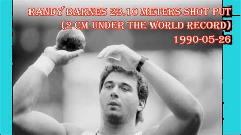 Randy barnes usa shot put world record outdoor 23 12 meters with interview. Randy Barnes 23.10 meters shot put (2 cm under the WORLD ...