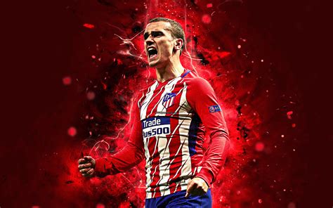 2016 atletico football french soccer wallpaper griezmann. Download wallpapers Antoine Griezmann, 4k, abstract art ...