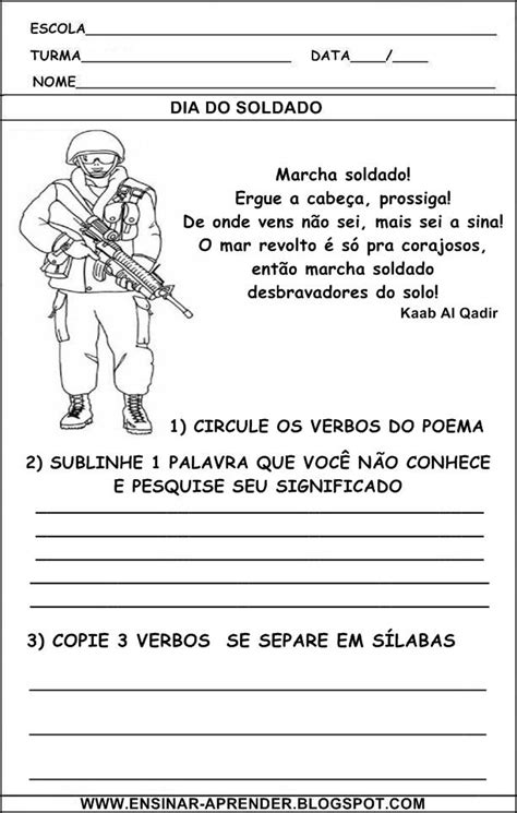 Com ela as crianças irão cantar a música , e em seguida pintar as figuras que comecem com a letra s de soldado. Escola Major Theodorico Bezerra: Lindas Atividades para o ...