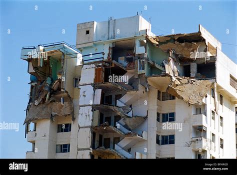 Earthquake damage ; apartment building collapsed ; Ahmedabad ; Gujarat ; India ; Asia Stock 