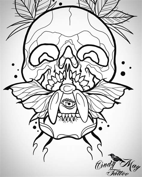 So make sure you get your best coloring tools. Skull tattoo..... (With images) | Skull tattoo, Adult ...