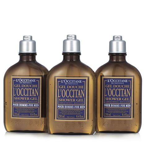 A shower gel with a green and floral scent to leave skin clean and delicately fragranced. L'Occitane Men's Shower Gel Trio - QVC UK