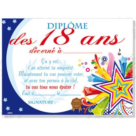 Carte anniversaire pour garcon 18 ans elevagequalitetouraine. Diplôme fashion des 18 ans