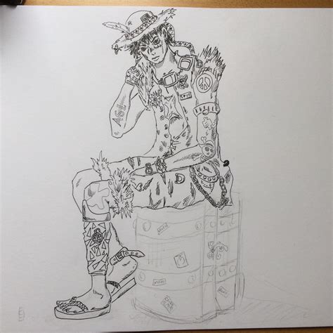 Want to discover art related to hirohiko_araki? Luffy in the style of Hirohiko Araki : OnePiece