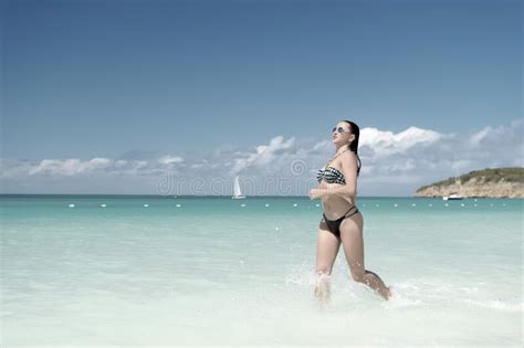 05:45 downloads best on computers, laptops, and tablets. Girl In Bikini Running On Sea Beach Stock Photo - Image of ...