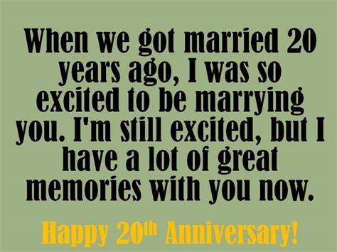 Dear mom & dad all these years in every good and bad time you supported each other. 20th Anniversary Wishes: Quotes and Messages to Write in a ...