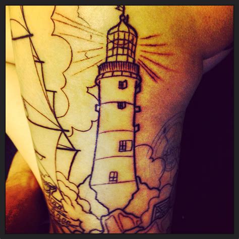 We did not find results for: Lighthouse. Part of a nautical half leg sleeve done by Gordon at Body Shock Torpoint, Cornwall ...