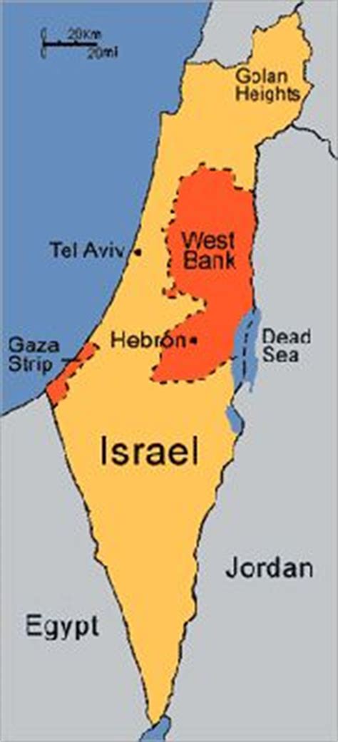 The state of palestine is a de jure sovereign state in the middle east consisting of the west bank and the gaza strip. Map of Israel showing the Golan Heights, West Bank, and ...