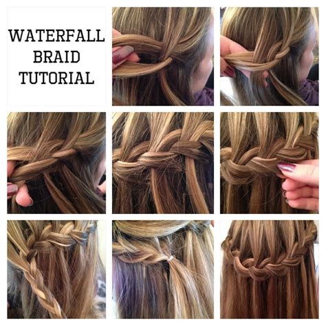 The halo braid is one of the most beautiful braided hairstyles. Waterfall braid tutorial/pictorial | Prom | Pinterest ...
