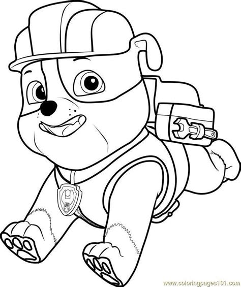 Free printable paw patrol mighty pups coloring pages. Rubble Paw Patrol Coloring Page Fresh Paw Patrol Painting ...