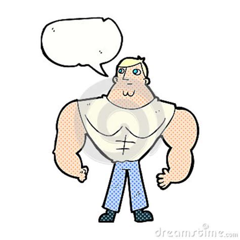 I have one more bonus for you. Cartoon Body Builder With Speech Bubble Stock Illustration ...