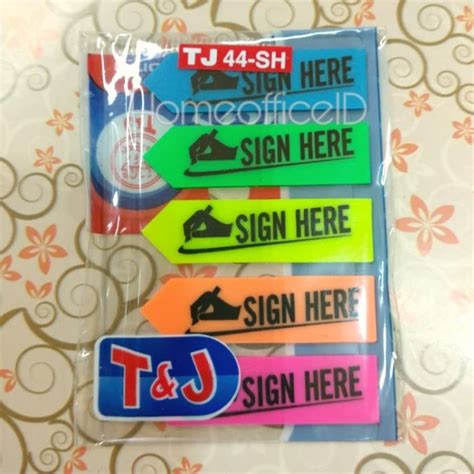 Harga sign stiker segitiga apar / sticker tanda alat pemadam. Jual Sticker Tanda Tangan Sign Here T&J | Stiker Warna ...