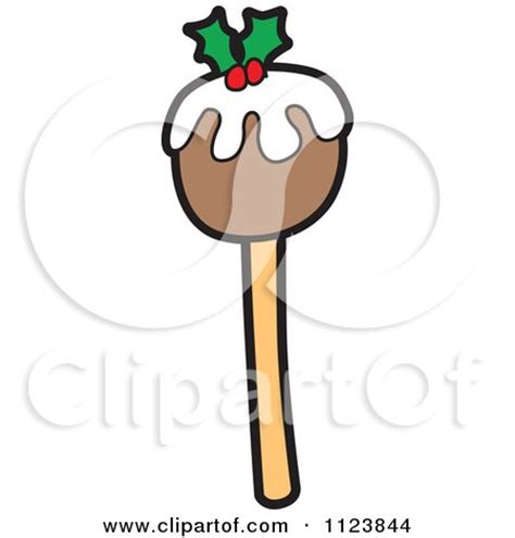 Christmas pudding cake pops description. Cartoon Of A Christmas Pudding Cake Pop Dessert - Royalty ...