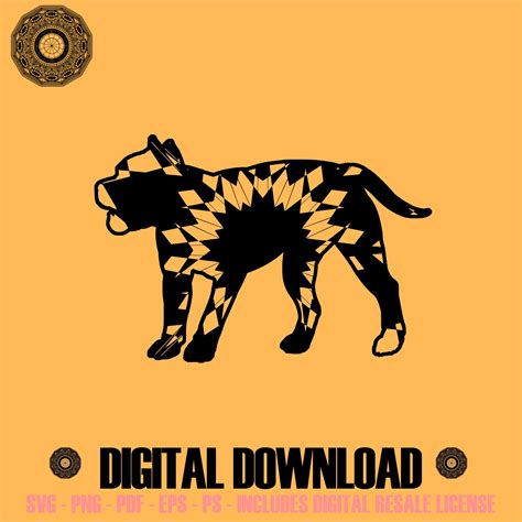 Download Pitbull Mandala SVG November Collection Digital Download Image With Resale License | Mandala svg ...