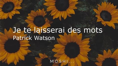 Je te laisserai des mots.mp4 — patrick watson. Patrick Watson - Je te laisserai des mots - YouTube