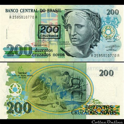 The cruzeiro was the currency of brazil from 1942 to 1986 (two distinct currencies) and again between 1990 and 1993. BRÉSIL - PICK 225b - 200 CRUZEIROS SUR 200 CRUZADOS NOVOS ...