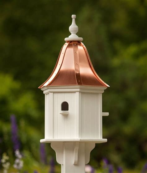 You can build a basic house, a house for multiple martin families, a mailbox style birdhouse or a unique birdhouse that looks great as a decoration in the. Copper Roof Birdhouse 28x12- 3 Perches in 2020 | Copper ...