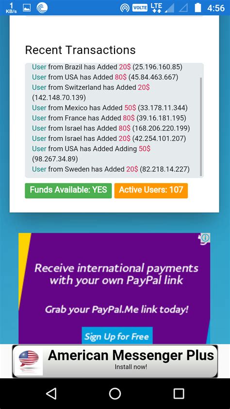 Some desktop paypal money adder software may contain some malicious, spy script. Paypal Money Adder 2017 Android App - Download Paypal ...