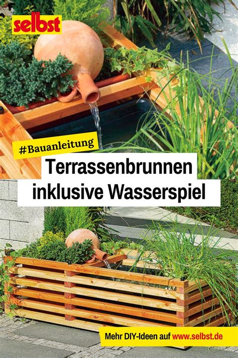 Gartenbrunnen spring brunnen kaskadenbrunnen zier set wasser garten mit led deko. Terrassenbrunnen | selbst.de | Gartenteich ...