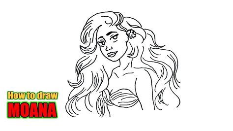 This silly rooster is moana's. How to draw Moana | Step by step easy Drawing Tutorial for ...