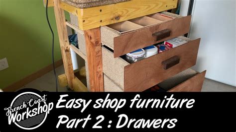 Build the ultimate kreg workstation with a ton of unique features including: Easy Shop Furniture | Part 2 : Workbench Drawers || DIY ...