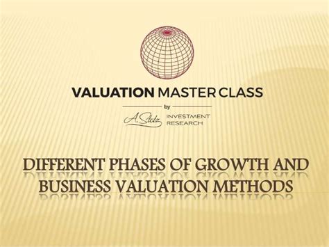 However, liquidity implies that there is a set value for the security. Different Phases of Growth and #BusinessValuation Methods ...