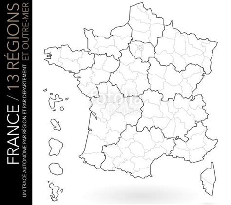 Carte vierge des 13 régions de france à imprimer gratuitement. Carte de france avec departement vierge - altoservices