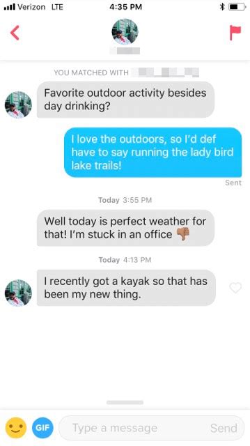 Starting a conversation on tinder should begin with a comment about their hobbies or interests. Starting conversations on tinder.