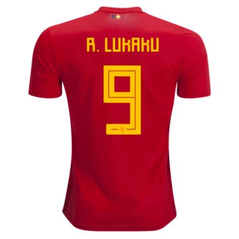 Shop chelsea fc home, away and third kits and shirts at nike.com. Belgium 2018 FIFA World Cup Home Romelu Lukaku #9 Football ...