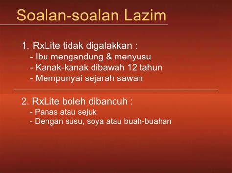 Noordin darus, petaling jaya, malaysia. Rx Lite Produk Pelangsingan dan Pemakanan Seimbang Dato Dr ...