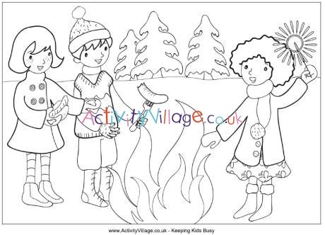 Thousands pictures for downloading and printing! Bonfire Night Colouring Page 4