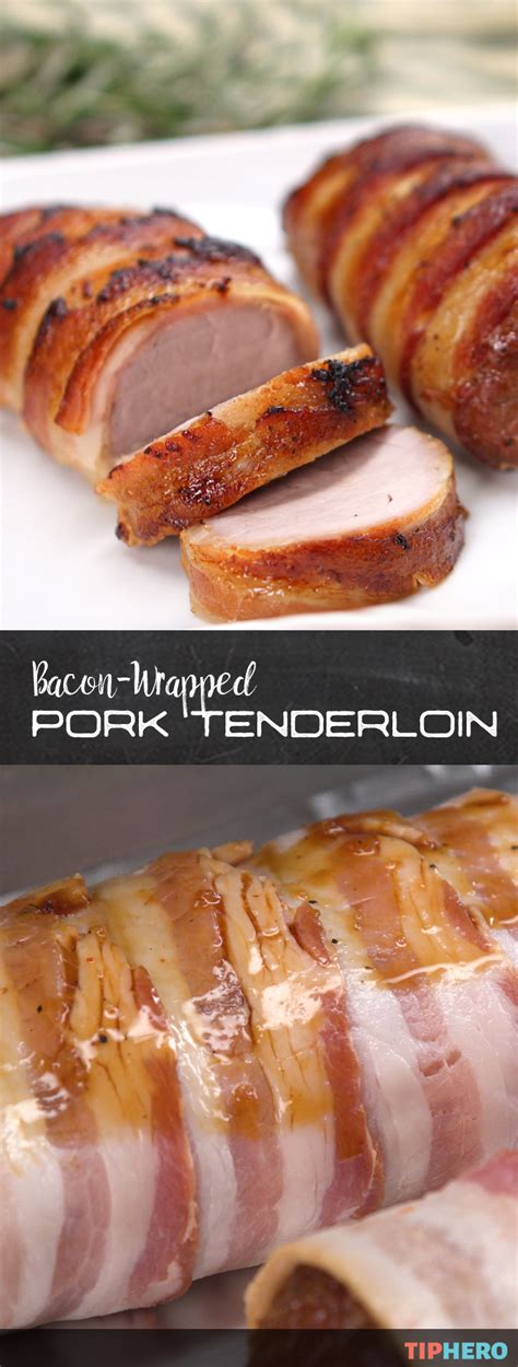 The bacon adds flavor and fat to the lean preheat your oven to 450 degrees f. To Bake A Pork Tenderloin Wrapped In Foil / Sweet & Spicy Bacon Wrapped Pork Tenderloin | Plain ...