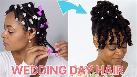 On me it looks like the nut look. NO FRIZZ Wedding Day Updo on Type 4 Natural Hair *Not ...
