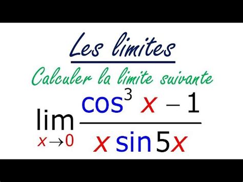 Limite d'une fonction trigonométrique - YouTube