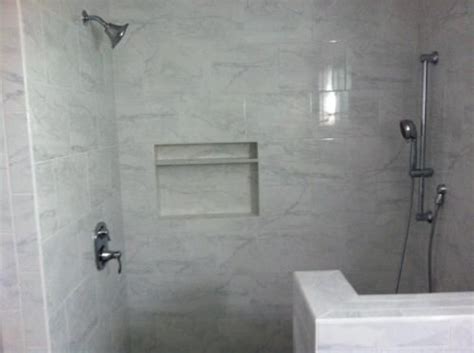 Carrara white gloss marble effect porcelain floor tile. Image result for carrara porcelain tile bathroom -houzz ...