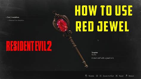 Place the 1st piece on the northwest. How to use the red jewel | Resident Evil 2 Remake - YouTube