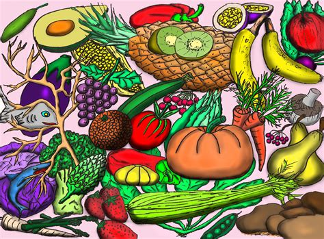 Learn how to draw healthy foods pictures using these outlines or print just for coloring. Food glorious 'healthy' food. (With images) | Thought ...