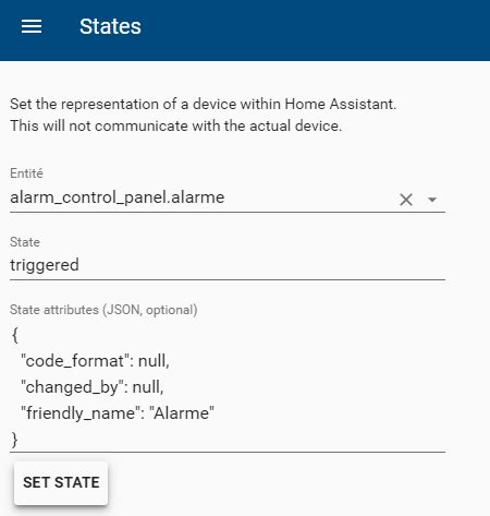 This is how i setup the security alarm panel from home assistant using as a siren the xiaomi gateway v2, and xiaomi motion sensors, door/windows sensors as. SOLVED Alarm_control_panel.alarm_trigger service doesn't ...