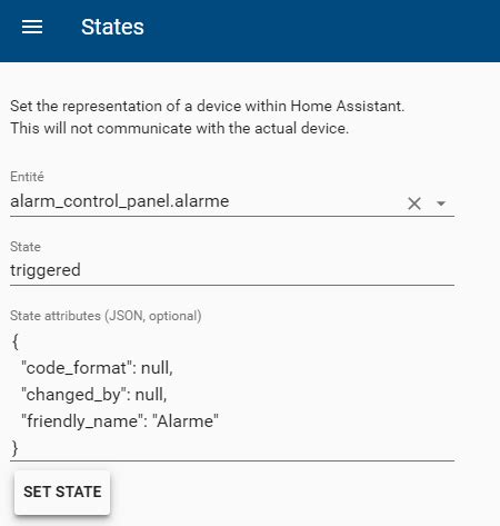 This is how i setup the security alarm panel from home assistant using as a siren the xiaomi gateway v2, and xiaomi motion sensors, door/windows sensors as. SOLVED Alarm_control_panel.alarm_trigger service doesn't ...