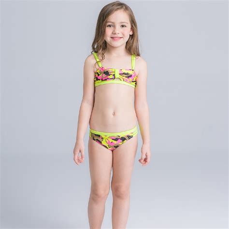 Играет с писей пока мужа нет дома!!! 2018 Junior Girls Swimwear Bikini Set For Children Surfing ...