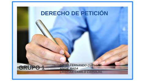 La finalidad de dicho derecho es que una persona pueda. DERECHO DE PETICIÓN by