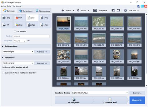 Bunch conversion for jpg images to png. AVS Image Converter |Conversor poderoso de imágenes.