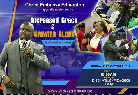 Our goal is to reach every tribe and tongue where there is an established need in the language they understand and to facilitate the missionary work of the gospel in regions without the limitation or barrier of language. Christ Embassy Edmonton Present Increased Grace & Greater ...