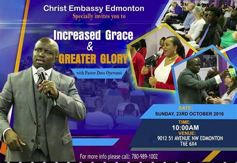 A real family where love is. Christ Embassy Edmonton Present Increased Grace & Greater ...