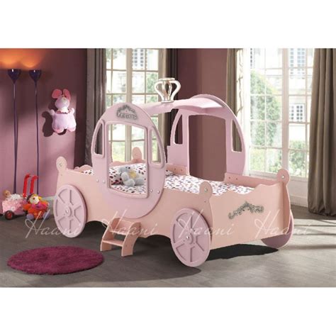 A girls disney princess full bedroom set's magical design sparks the imagination. Princess carriage bed