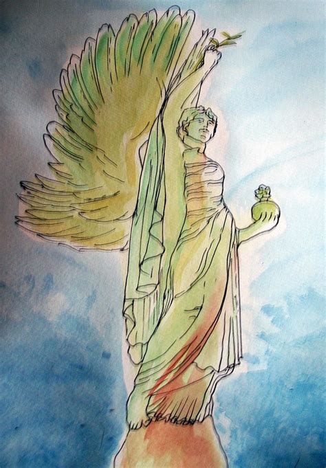 As the skin ages and color is naturally released, all tattoos fade some. The Brighton and Hove Peace Angel - watercolour by ...