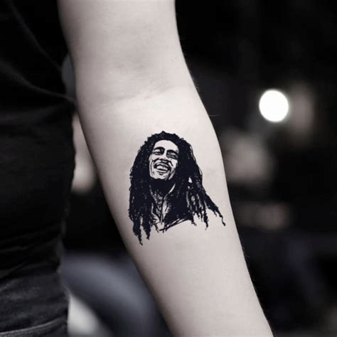 iminent rb=animquebruxos tattoo bob marley ☮ marcio tattoo/rb. Bob Marley Portrait Temporary Tattoo Sticker (Set of 2 ...