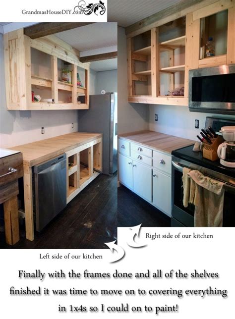 Adding trim to kitchen cabinets sometimes, the smallest and least expensive changes make the biggest impact. How to DIY build your own white country kitchen cabinets